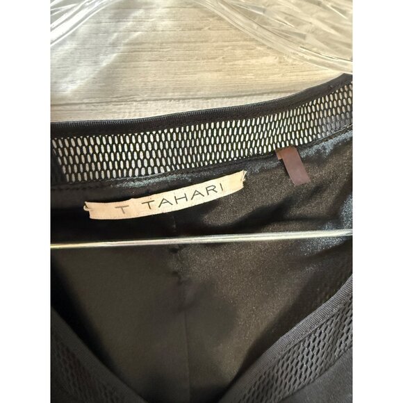 T Tahari Womens Black Sleeveless Sheath‎ Dress With Front Zipper Closure Size S - Picture 5 of 10